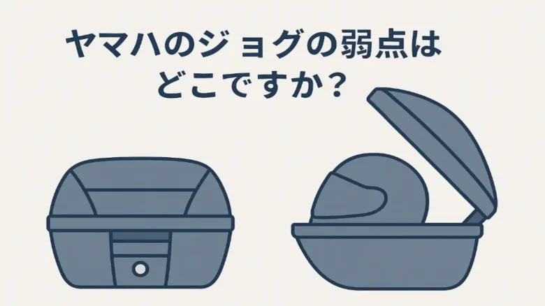 ヤマハ ジョグ125の弱点と最高速度を表すイメージ図