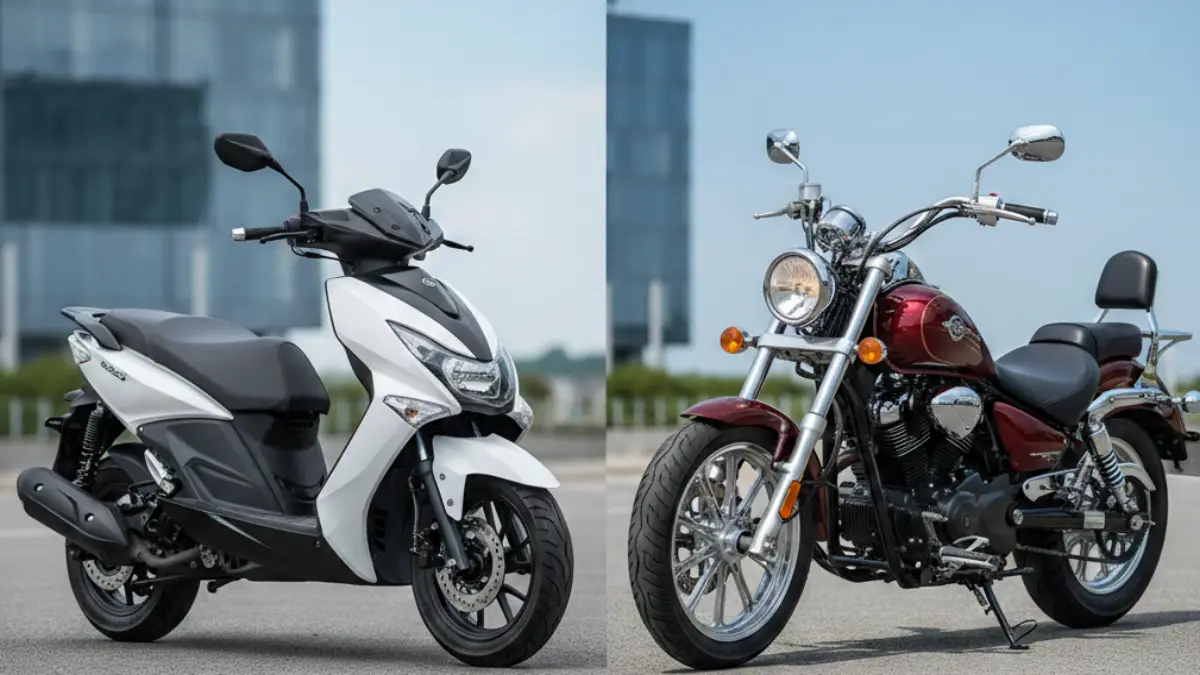 125ccバイクのATとMTの違いを比較するイメージ