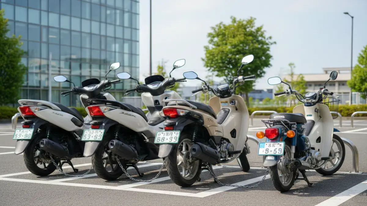 125ccバイクの区分とナンバープレート 125cc バイク法定速度が異なる原付一種と原付二種を示すナンバープレートの違い