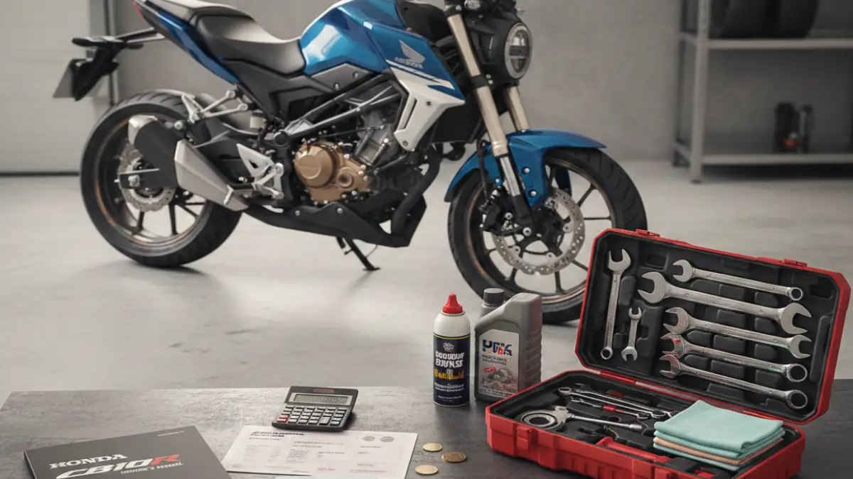 125ccバイクの年間維持費と点検整備を解説するイメージ