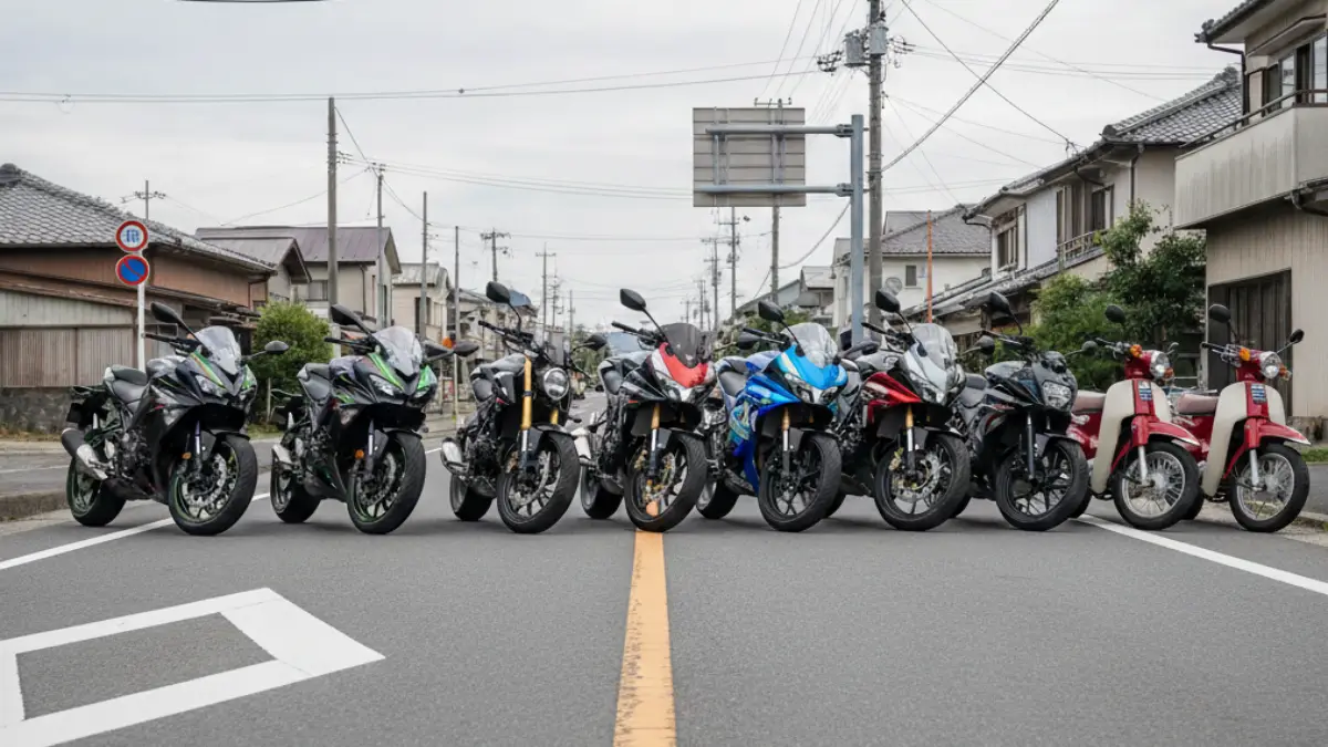 125ccバイクは車検が不要であることを示す制度解説イメージ