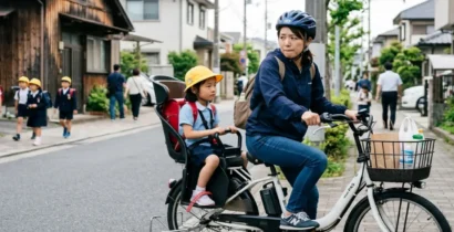 電動自転車に小学生は乗せられるか悩む日本の親子