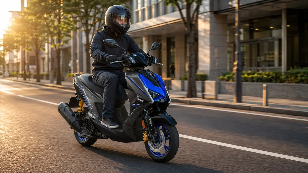 CYGNUS X SPECIAL EDITIONで日本の街中を走行するライダー