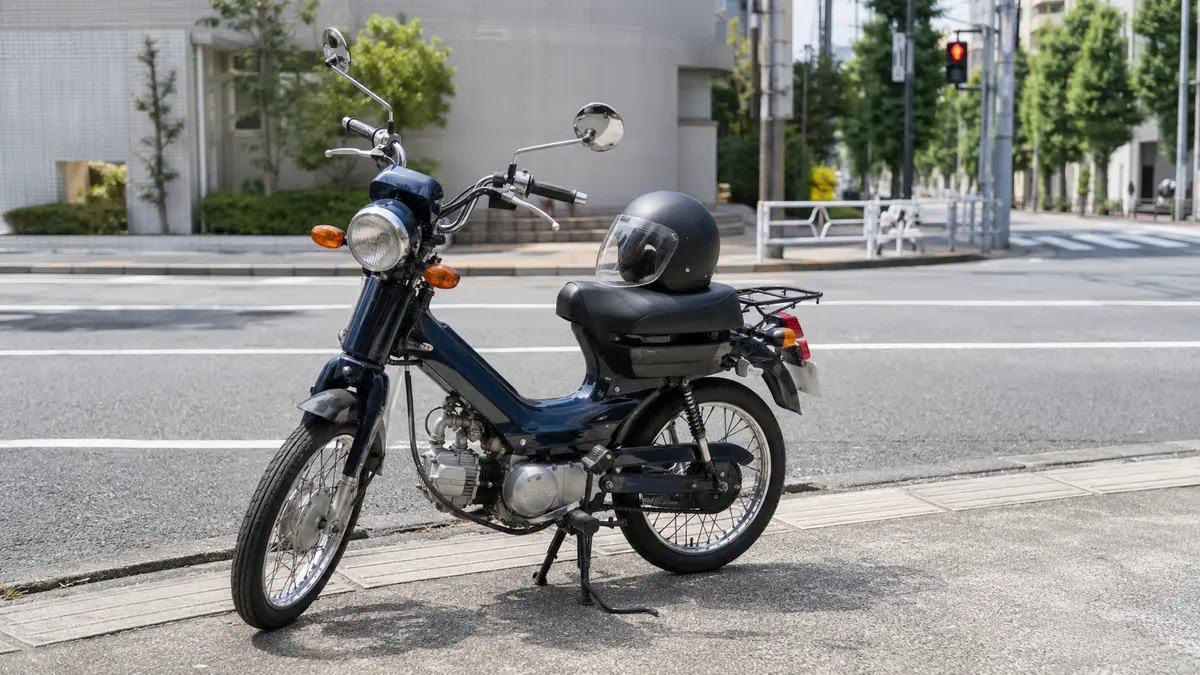 モペットの免許・登録・公道走行 モペット ガソリン車に必要なヘルメットと公道走行装備