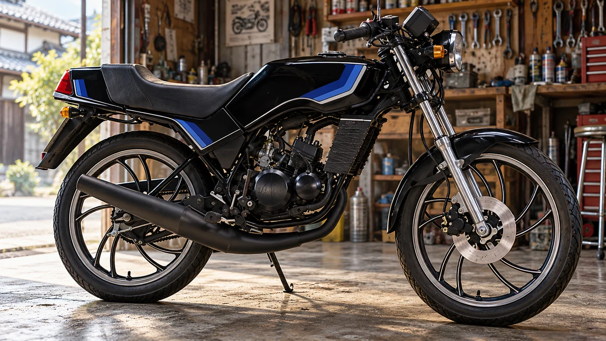 昭和バイク RZ50 1981年初代のレストアと中古車確認をイメージした車体